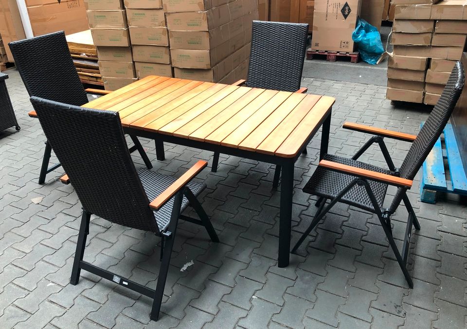 Gartenmöbel Set Tisch 4 Stühle Alu Rattan Holz #346 249€* in  Nordrhein-Westfalen - Hagen | eBay Kleinanzeigen ist jetzt Kleinanzeigen