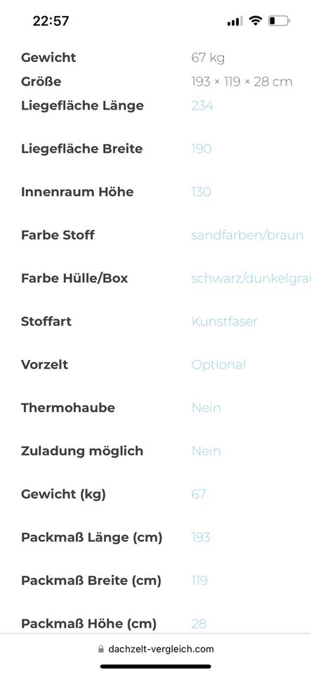 Dachzelt  XXL in Berlin