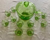 Bowleset aus grünem Glas Vintage Dresden - Leuben Vorschau