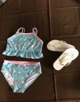 Mädchen Bikini ( Größe  128 ) und Flip-Flops  ( Größe 30   /neu ) Hessen - Friedrichsdorf Vorschau