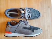Clarks Originals Leder-Sneaker Damen | grau Gr. 43 Frankfurt am Main - Sachsenhausen Vorschau
