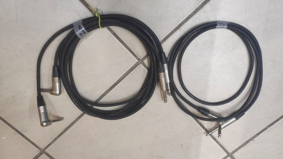 6,3mm Stereo Klinke Kabel symetrisch Neutrik E-Drum Winkel in Wertheim