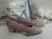 Echtleder Schuhe Heels Pumps braun beige Schlangenleder Muster 39 Nordrhein-Westfalen - Haan Vorschau
