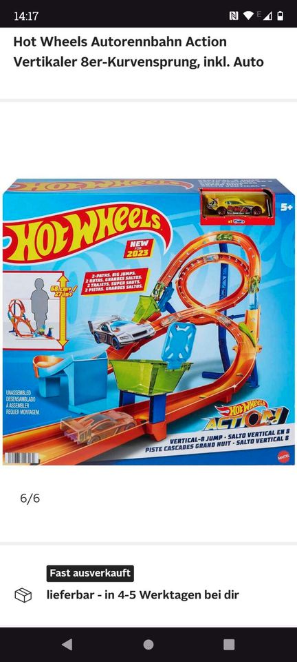 Hot Wheels Sprungschanze 8er Kurve in Osterholz-Scharmbeck