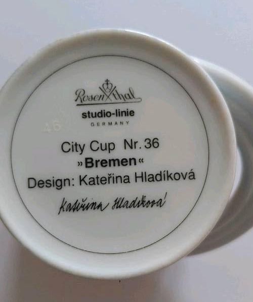 City Cup Becher von Rosenthal Studio Line 'Bremen' Katerina Hladi in Hürth