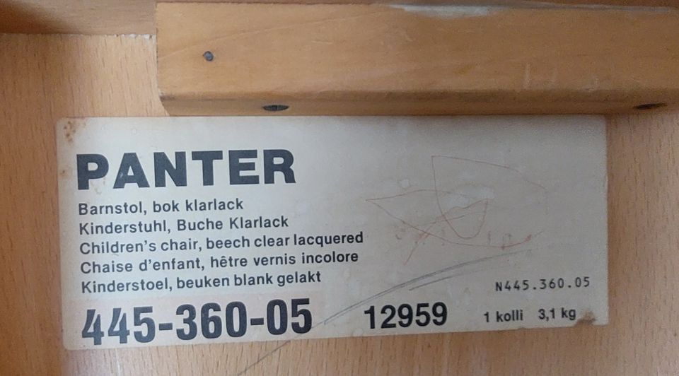 PANTER - Kinderstuhl - IKEA Holz, massiv, Buche,Klarlack in Siegen