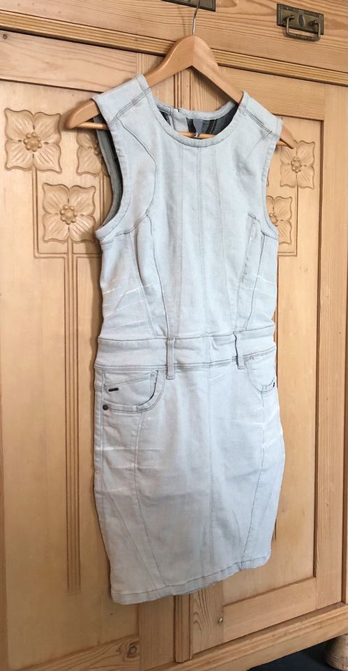 Kleid G-Star xs / s grau Jeanskleid Minikleid enganliegend in München