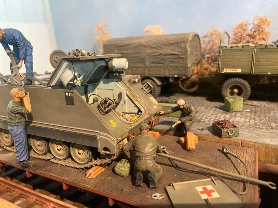 Modellbau Diorama Panzer LKW MAN Magirus 1:35 Belgien Unikat in Warburg