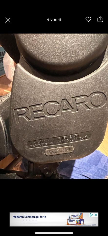 Recaro Ergomed DS Top Zustand Leder in Mosbach