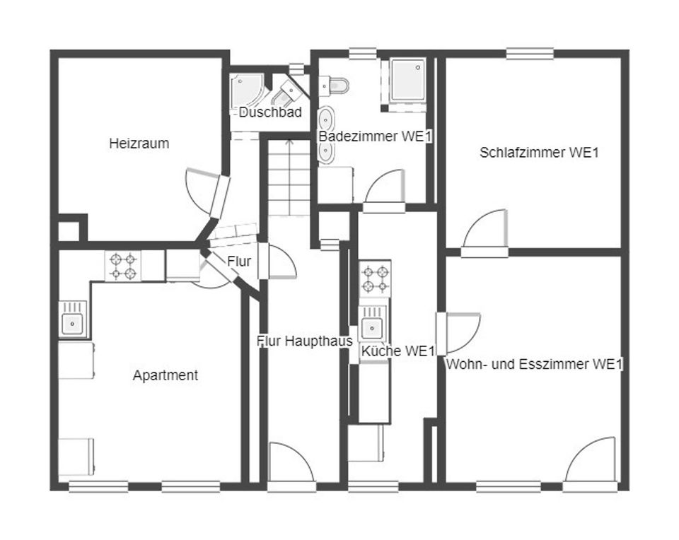 Mehrfamilienhaus mit 3 Wohnungen und 1 Apartment in ruhiger, zentraler Lage in Eutingen