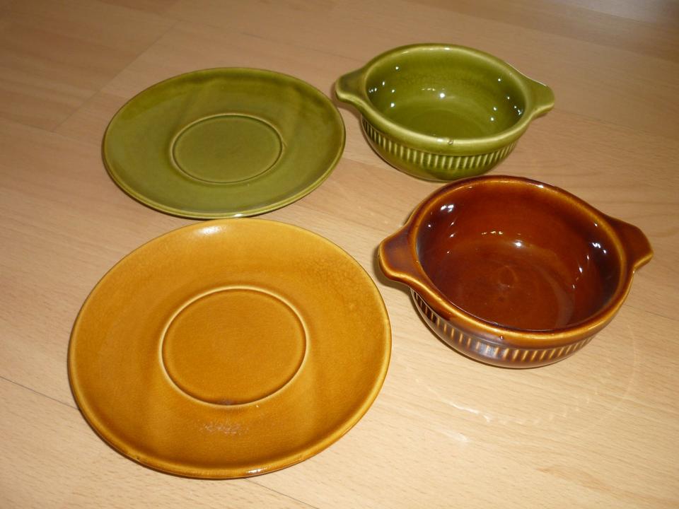 Suppenschalen Suppentassen Gulaschschalen Henkel Unterteller 2x in Langen (Hessen)