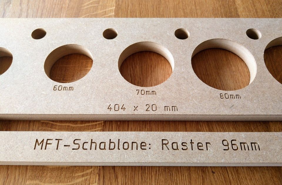 MFT Oberfräse Schablone Raster 96 mm Frässchablone Bohrlehre in  Nordrhein-Westfalen - Hemer | Heimwerken. Heimwerkerbedarf gebraucht kaufen  | eBay Kleinanzeigen ist jetzt Kleinanzeigen