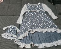 Tolles Lilly Lovebird Kleid+Puppenkleid, Gr.140, Brandenburg - Leegebruch Vorschau