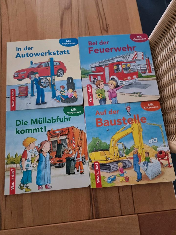 Kinderbücher Baustelle Müllabfuhr Feuerwehr Autos Was ist das? in Alfeld (Leine)