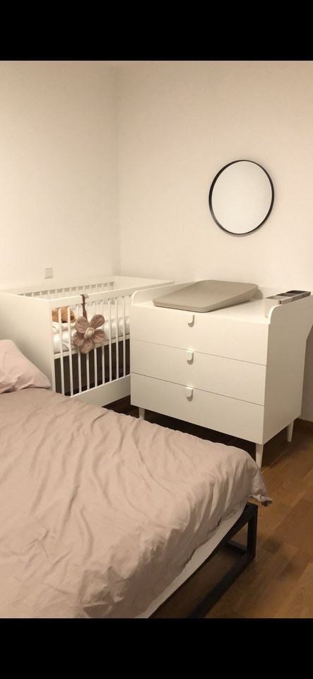 Babybett & Wickelkommode Set Petit Amelie in Mainz