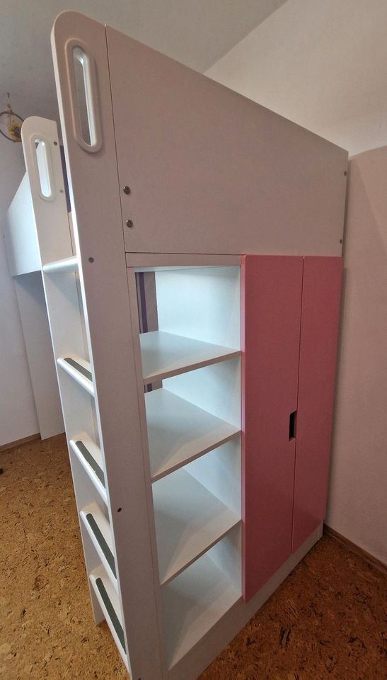 Ikea Hochbett Stuva mit Schrank 90 x 200 Kinderbett in Schwifting