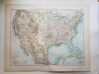 Vereinigte Staaten v.Nordamerika Landkarte Andrees Handatlas1899 Baden-Württemberg - Leonberg Vorschau