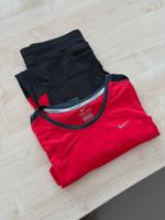 Nike Running Dri-Fit Set rot-grau S / NEU! Hessen - Büdingen Vorschau
