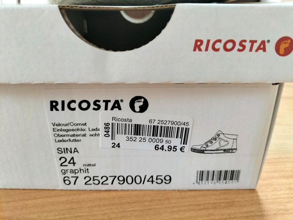 Ricosta Lederschuhe / Schnürschuhe, Gr. 24 in Igel