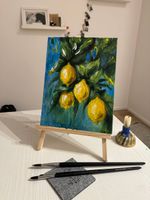 Bild Zitronen | Acrylfarben auf Leinwand  [ Lemons painting ] Neuhausen-Nymphenburg - Neuhausen Vorschau