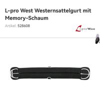 Western Sattelgurt L-Pro West Memory Nordrhein-Westfalen - Bottrop Vorschau