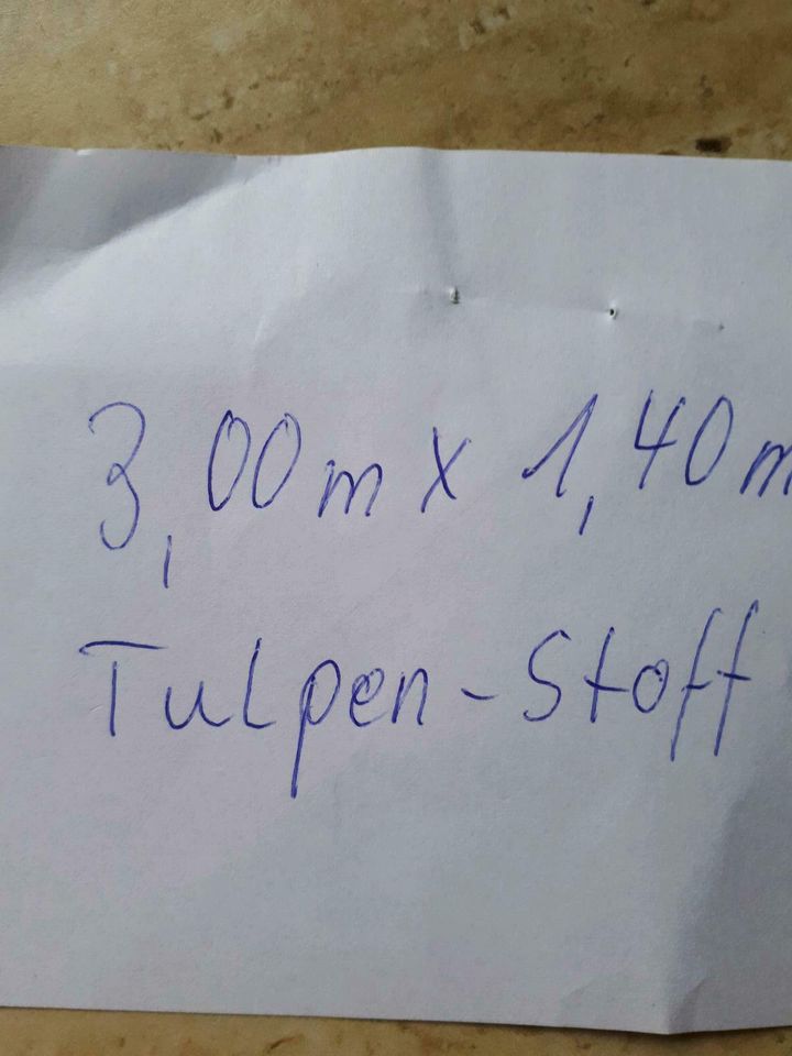 Stoffe  Tulpen - Motiv und Nessel in Vettweiß