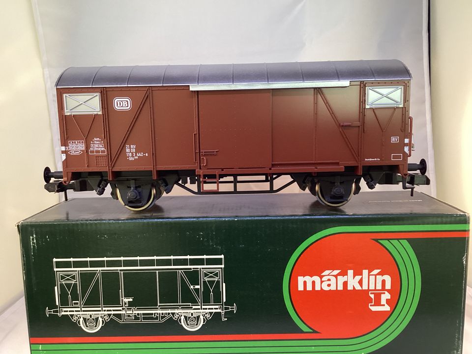 Märklin Spur 1 gedeckter Güterwagen Art.Nr 5826 mit Schlusslicht in Kirchheim unter Teck