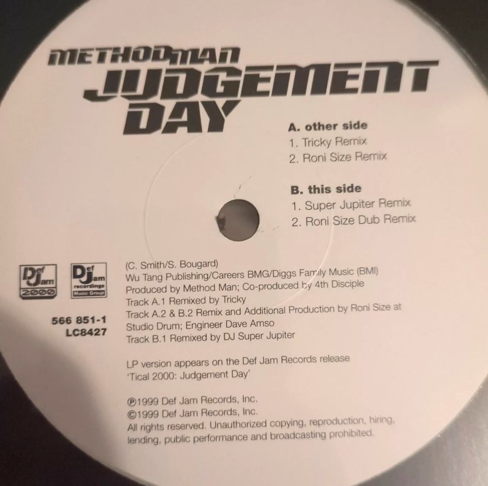 Method Man  - Wu tang clan - Judgment Day Vinyl NEU HipHop in Köln