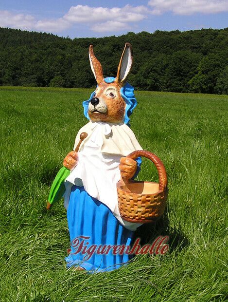 Osterhase Osterhäsin Figur Statue Skulptur Außendekoration aj13 in Enger