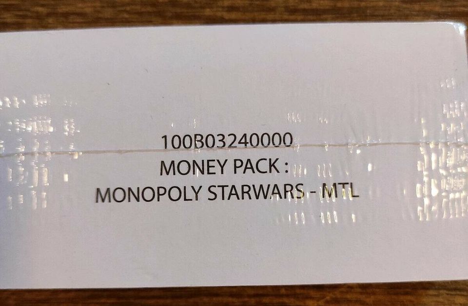 Monopoly Star Wars Ersatz Geld Money Darth Vader Spielgeld in Offstein