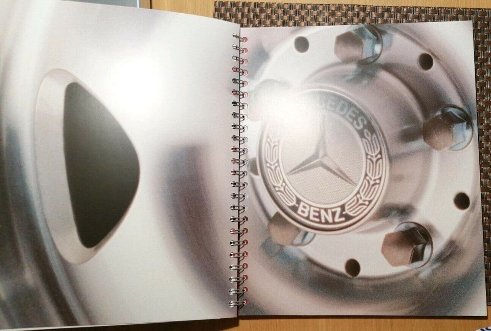 Mercedes SLK Mappe Cover Aluminium Ringbuch u Buch Traumrouten in Waakirchen