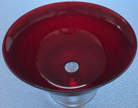 Partylite 3-Docht-Kerzenschale Glas Burgund rot P9897 Ø27 H18,5cm Frankfurt am Main - Bergen-Enkheim Vorschau