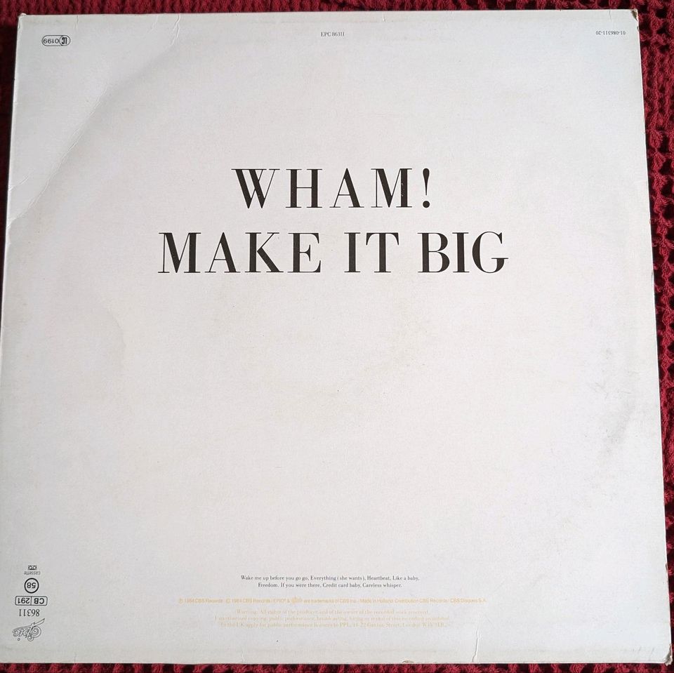 Schallplatte/Vinyl WHAM! "Make it big" 1984 in Sondershausen