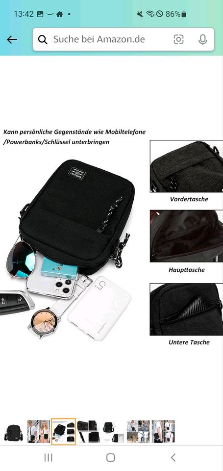 TAN.TOMI Umhängetasche Herren Klein Schultertasche in Nürnberg (Mittelfr)