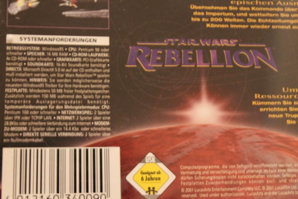 Star Wars Rebellion klassisches PC Spiel in Niederkassel