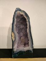 Amethyst Druse 42cm hoch, gebänderter Achat und Moosachat Rand Bayern - Schnaittenbach Vorschau