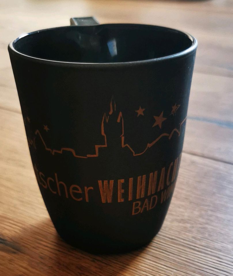 Für Sammler: Schwarzgoldene Weihnachtsmarkt Tasse Bad Wimpfen in Nußloch