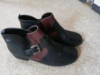 Halb Schuhe schwarz rot Leder Hessen - Ringgau Vorschau