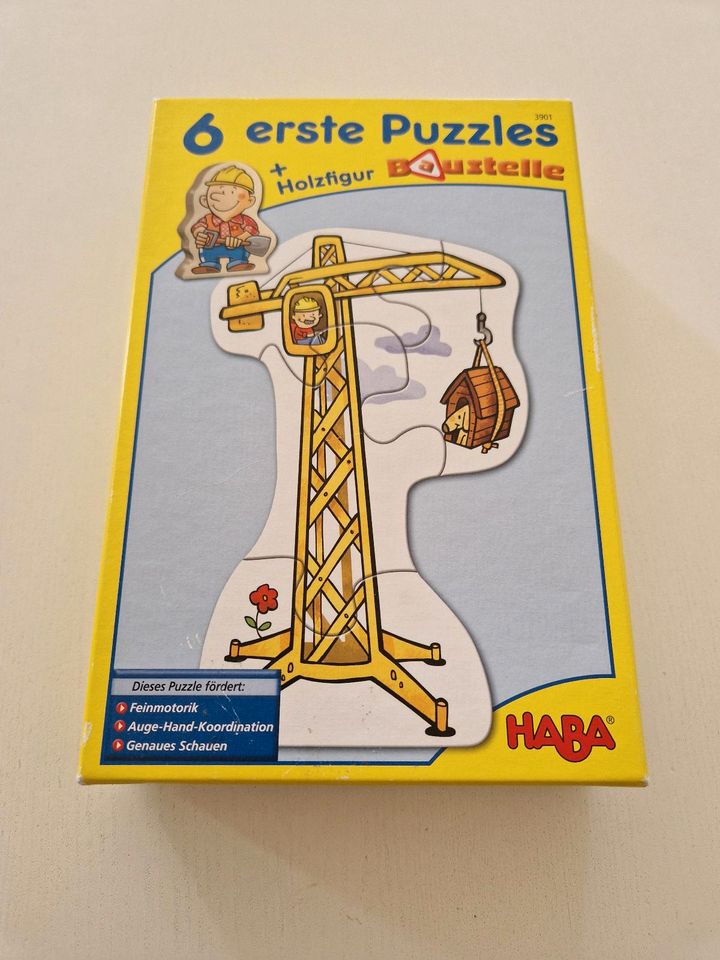 6 erste Puzzles Haba Baustelle in Stegaurach