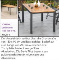 Balkontisch Gartentisch Ausziehbar OVP Baden-Württemberg - Leimen Vorschau