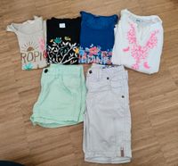 Set aus 3 T-Shirt, 1 Bluse & 2 kurzen Sommerhosen 128 Sachsen - Chemnitz Vorschau