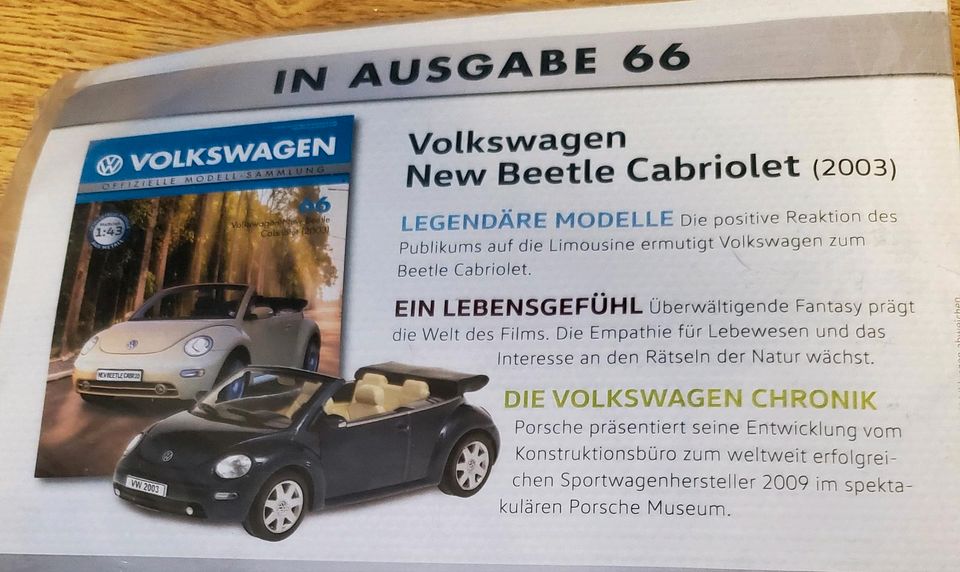 DeAgostini VW Sammlung #66 New Beetle Cabrio 2003 De Agostini in Hasborn