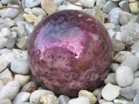 Dekokugel Craquele Glas Lightball 20cm Lila/Kies/Beet/Haus/Garten Bayern - Horgau Vorschau