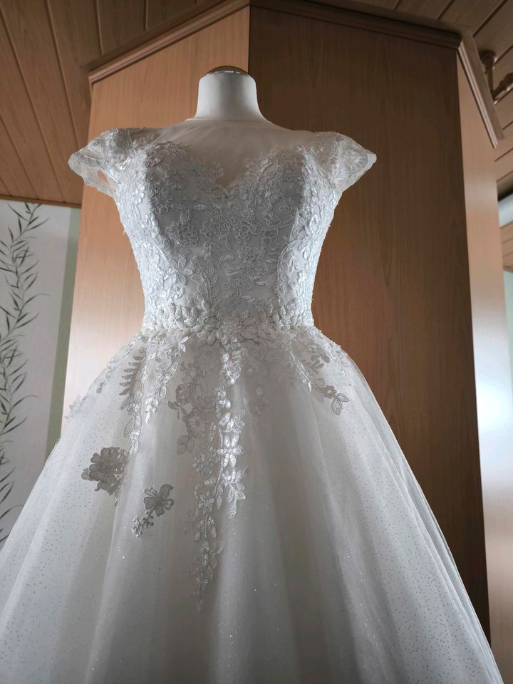 Brautkleid ivory Elfenbein Rockabilly 3/4 Kleid in Illingen