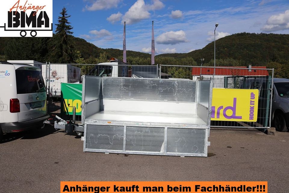 EDUARD Anhänger Kipper Rückwärtskipper 260x150x30 1500kg + Aufsat in Mühlhausen im Täle