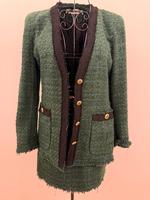 Zara Kostüm Blazer Rock Minirock xs s Tweed grün schwarz Eimsbüttel - Hamburg Harvestehude Vorschau
