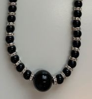 Wunderschöne schwarze Onyx Kette mit 925 Silber Schliesse Nordrhein-Westfalen - Dülmen Vorschau