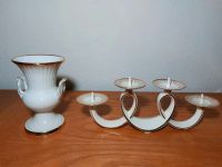 Vintage Kerzenständer + Keramikvase weiß-gold Nordrhein-Westfalen - Kaarst Vorschau