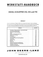 John Deere-LANZ 310 510 710 Werkstatthandbuch Nordrhein-Westfalen - Rheinberg Vorschau
