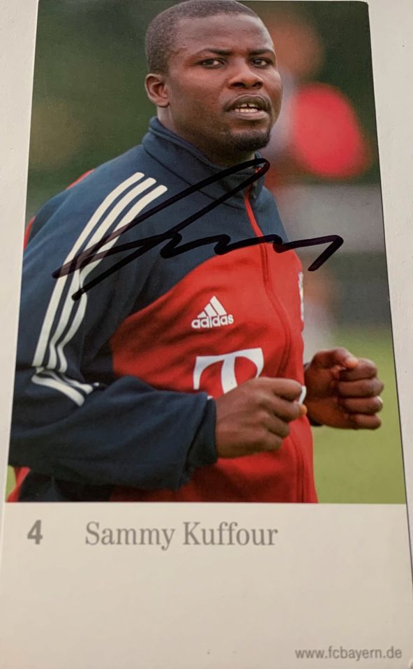 FC Bayern München FCB Autogrammkarte Sammy Kuffour Handsigniert in Berlin